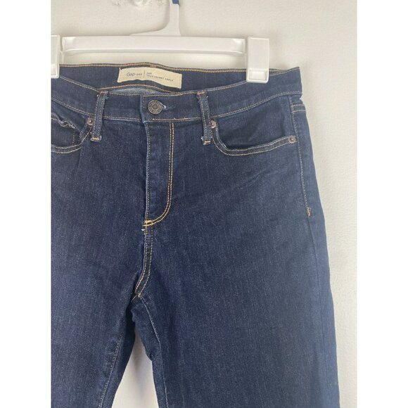Gap Womens True Skinny Ankle Jeans Size 28 Dark Wash Denim Mid Rise Waist - Picture 3 of 9